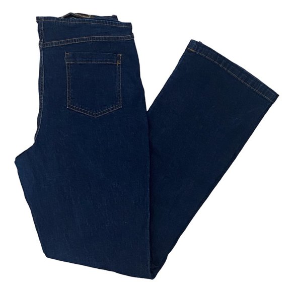 Starwear Vintage Western Belted Straight Leg Jeans in Dark Wash Denim Sz 11/12 - Picture 3 of 13